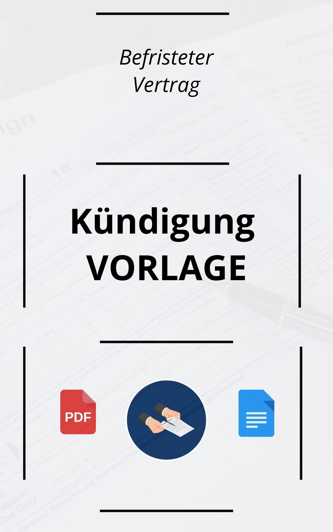 Befristeter Vertrag Kündigung - Muster Und Vorlage