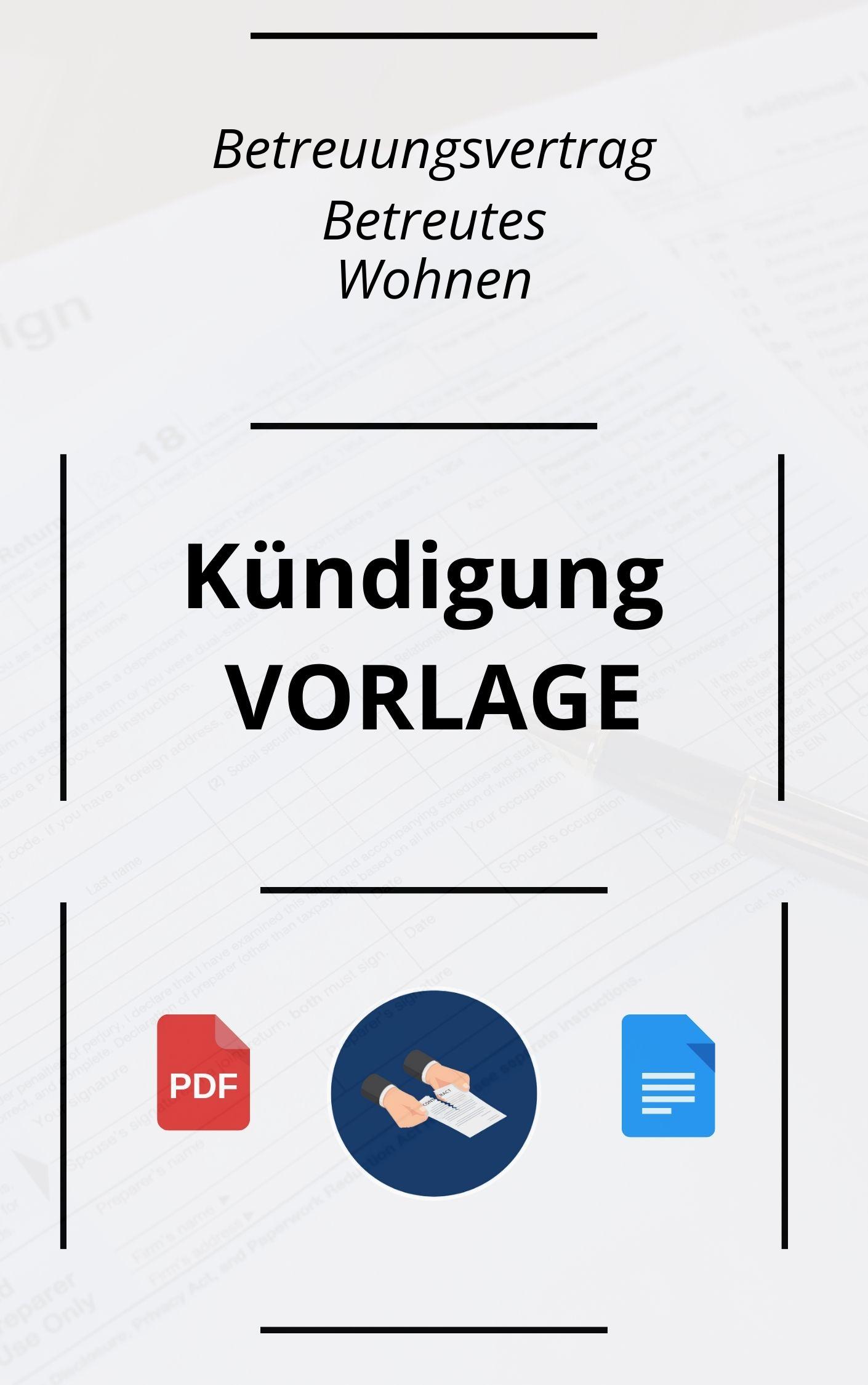 Kündigung Betreuungsvertrag Betreutes Wohnen - Muster Und Vorlage